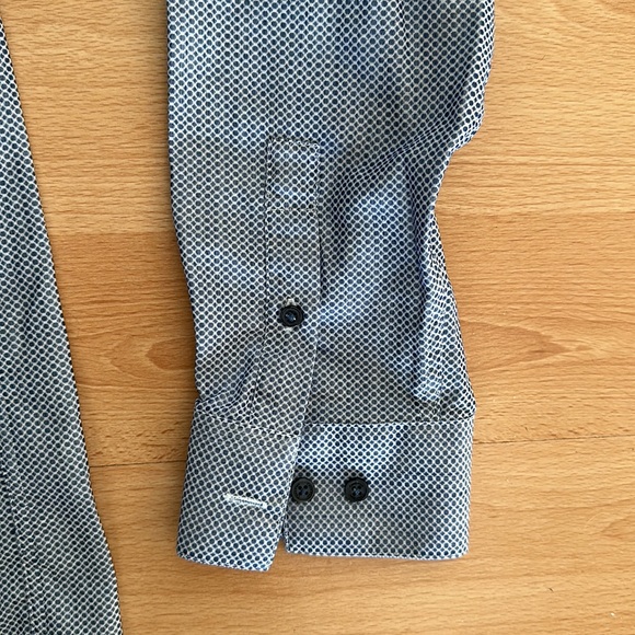 Blue circle print Calvin Klein youth 16 dress shirt - Picture 4 of 6